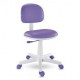 Cadeira Giratria Kids Color - Courino Roxo ou Lils base Branca