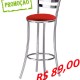 Banquetas Sidamo SD 310 cromada courvin vermelho