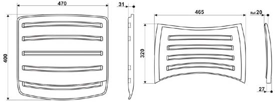 Cadeiras ISO desenho assento e encosto polipropileno injetado